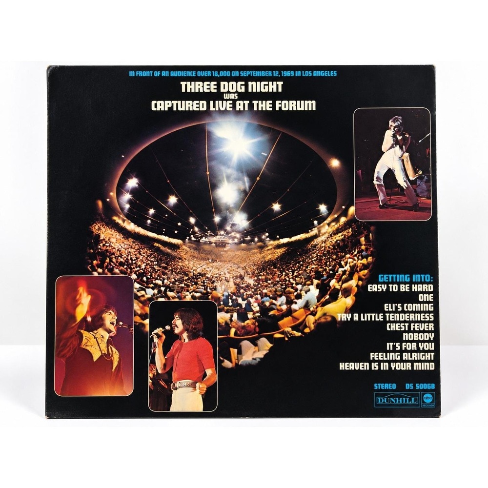 Three Dog Night Captured Live at the Forum LP Vinyl Dunhill DS 50068 Gatefold